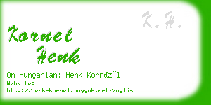 kornel henk business card